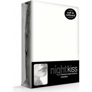 👉 Hoeslaken wit katoen Damai Wool White Hoge Hoek - 40 cm-70 x 200 cm 8719242007433