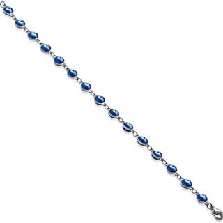 👉 Armband blauw staal vrouwen Amanto Ester Blue - Dames 316L Kwaad Oog- 19 cm