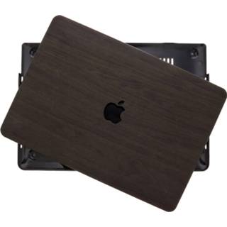 👉 Bruin unisex Dark Brown Wood unicolor donkerbruin hout design kunststof TPU Hardshell Cover MacBook Pro 13 inch (2016-2019) A1706 - A1708 A1989 8719295101737