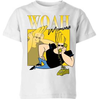 👉 Cartoon Network Spin-Off Johnny Bravo 90s Photoshoot kinder t-shirt - Wit - 11-12 Years - Wit