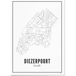 👉 Poster papier wijck wit Diezerpoort 40 x 50 cm