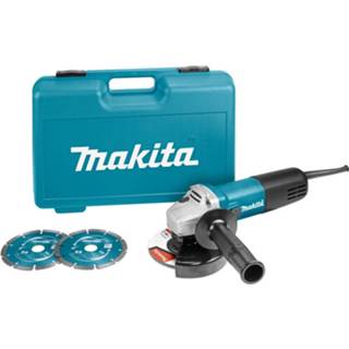 👉 Haakse slijper active Makita 9558HNRGK2 incl. 2 diamantschijven in koffer - 840W 125mm