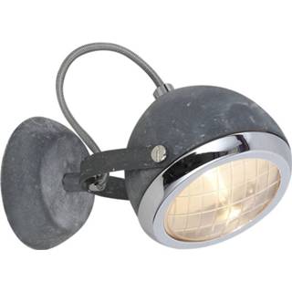 👉 Wandlamp grijs glas Relax 1xG9 max 33 Watt in beton