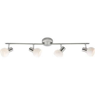 👉 Plafondlamp wit chroom glas chromechroom Boni 4xE14 max 40Watt in met