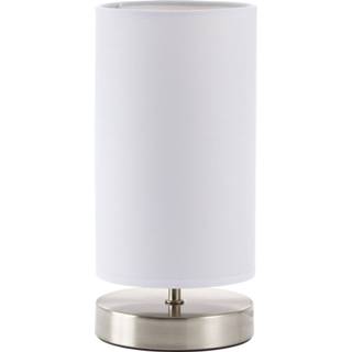 👉 Tafellamp wit chroom metaal chromechroom Charly 1xE14 max 40Watt in met