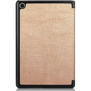 👉 Goud active Huawei MediaPad M5 Lite Tri-fold Book Case - 8719793022831