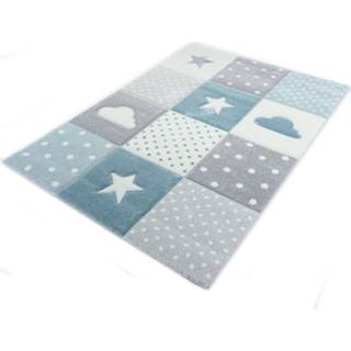 👉 Kindervloerkleed blauw kinderen Sterren en Wolken Blauw-200 x 290 cm 8682114214669