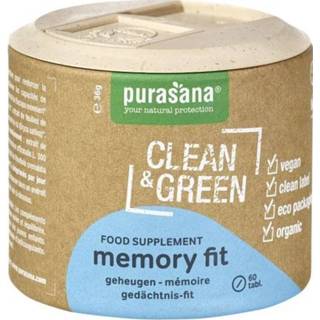 👉 Donkergroen Purasana Clean & Green Memory Fit Tabletten 5400706616485