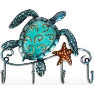 👉 Ornament Turtle Wall Hook Iron Animal Rustic Decorative Living Room Bathroom