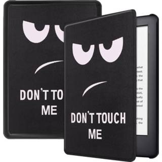 👉 Kunstleer Don't Touch bookcover flip hoes zwart kinderen Lunso - sleepcover Kindle 2019 (Generatie 10) 9145425564612