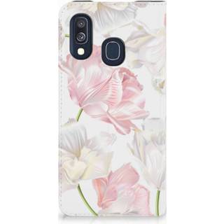 👉 Standcase Samsung Galaxy A40 Hoesje Design Lovely Flowers 8720091135062