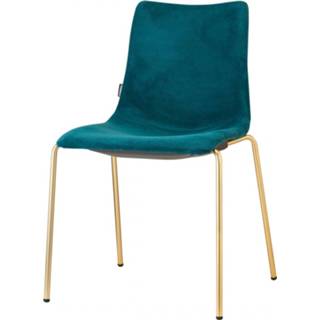 👉 Stoel metaal Peackock Green groen Natural Zebra Pop 4-poots | (SET VAN 2 STOELEN) Scab Design 1458721202620