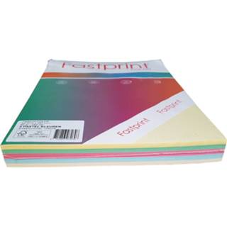 👉 Pastelkleuren a4 active gekleurd papier 5 250 vel 80 gram Fastprint 129229 8712453072696