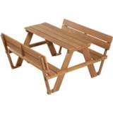 👉 Roba Kinder Picknicktafel for 4 Outdoor Deluxe teak met rugleuning