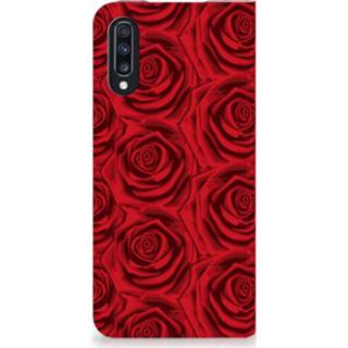 Samsung Galaxy Uniek Standcase Hoesje Roses rood A70 Standcase rood Samsung Galaxy A70 Uniek Hoesje Red Roses 8720091946132