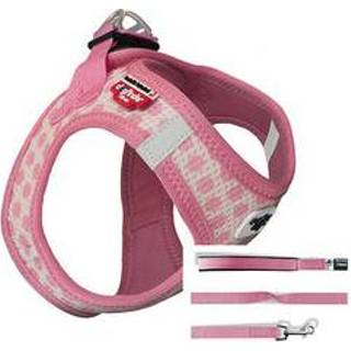 👉 Vest roze XXXS Curli Harness Air-Mesh & Leash Puppy Set - Lichtroze 7640144823504