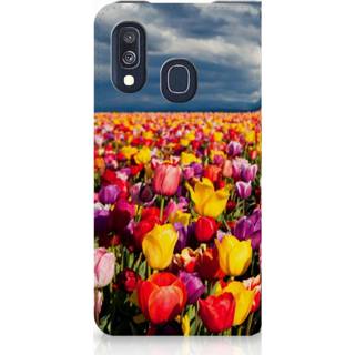 👉 Standcase Samsung Galaxy A40 Uniek Hoesje Tulpen 8720091552357