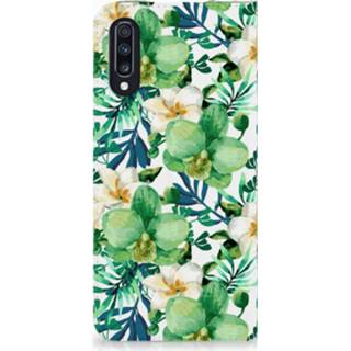 👉 Standcase groen Samsung Galaxy A70 Uniek Hoesje Orchidee 8720091005273