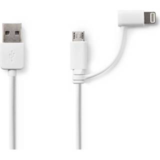 👉 Wit 2-in-1 Sync and Charge-Kabel | USB-A Male - Micro-B / Apple Lightning 8-Pins 1,0 m 5412810280094