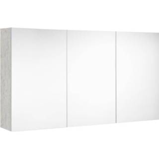 👉 Spiegelkast licht beton hout rechthoek wand look Allibert Stopcontact VDE 120x65x18 cm 3588560343173