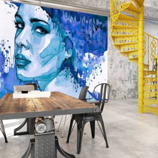 👉 Fotobehang blauw vrouwen - Blue Lady 5902798542098