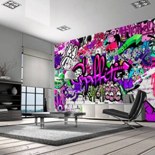 👉 Fotobehang purper - Purple Graffiti 5902798526807