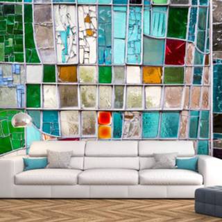 👉 Fotobehang - Sapphire Stained Glass 5902798542371