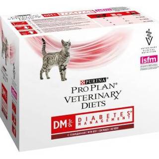 👉 Katten voer mannen Purina Pro Plan Veterinary Diets Feline DM ST/OX -Diabetes Management Rund Kattenvoer - Dubbelpak: 20 x 85 g 7613035613300