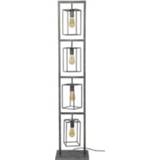 👉 Duverger Cube - Vloerlamp toren - 4 stalen frames - vierkant - oud