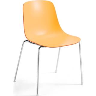 👉 Stoel oranje kunststof belgi active stoelen Infiniti Set 2 Pure Loop Binuance - 4-Poots Perzik/Oranje