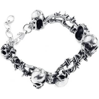 👉 Armband zilverkleurig mannen Alchemy Gothic No Man's Land
