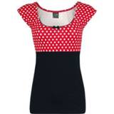 👉 Shirt zwart rood T-Shirt meisjes Pussy Deluxe Red Dots Basic Girls zwart-rood 4060587449971