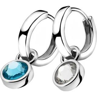 👉 Transparant blauw zilver rond vrouwen active glanzend Zinzi ZICH1006A Oorringbedels transparant-blauw 8718968019799