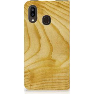 👉 Portemonnee hout Samsung Galaxy A30 Book Wallet Case Licht 8720091367296