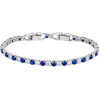 👉 Armband zilverkleurig blauw roskleurig vrouwen klapslot active timeless elegance Swarovski 5506253 Tennis zilverkleurig-blauw 16,5-19 cm 9009655062532