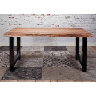 👉 Eettafel acacia metaal Traffic 165 cm breed in massief naturel