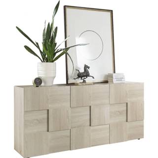 👉 Dressoir eiken spaanplaat Dama met 3 deuren 181 cm breed in sonoma