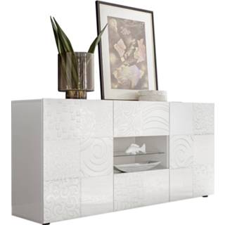 👉 Dressoir wit spaanplaat glans Miro 181 cm breed in hoogglans
