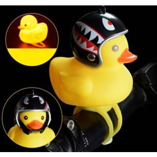 👉 Helm geel 1Pcs Cute Little Yellow Duck with Helmet LED Light for Bike Motorcycle