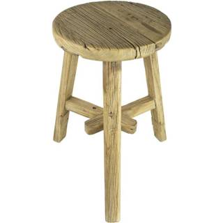 👉 Kruk iepenhout hout landelijk bruin Vintage elmwood rond 8716522062915