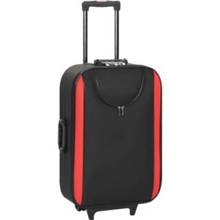 👉 Trolley zwart stof VidaXL Zachte trolleys 3 st oxford 8719883561813