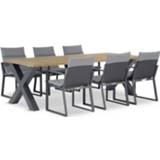 👉 Tuinset textileen antracite dining sets grijs-antraciet Lifestyle Treviso/Cardiff 240 cm 7-delig