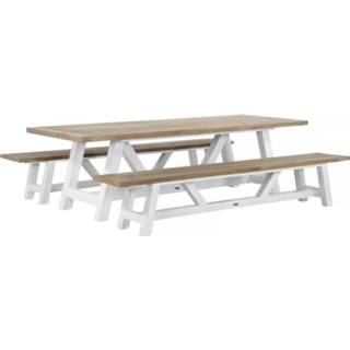 👉 Tuinset teak aluminium Greywash picknick sets old Lifestyle Florence 3-delig