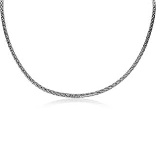 👉 Hals ketting zilver glanzend karabijnslot vrouwen Vossenstaart-Palmier active Zinzi ZIC1912 Collier Vossenstaart 42-45 cm