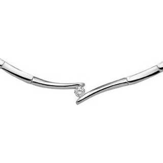 👉 Halsketting zilver Choker Collier van met Zirkonia