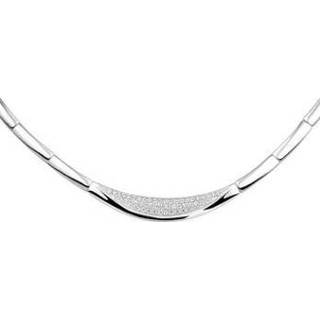 👉 Halsketting zilveren Collier met Golvend Zirkonia Kopstuk