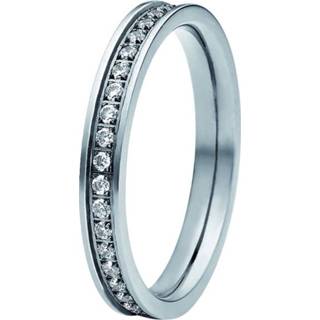 👉 Zilverkleurige Ring met Zirkonia Rij van M&M
