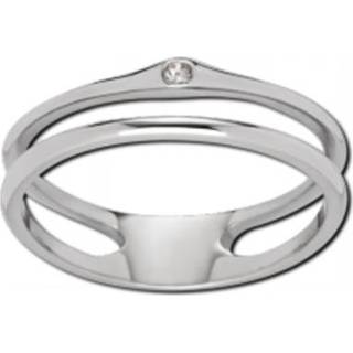 👉 Zilverkleurige Dubbele Ring met Zirkonia van M&M