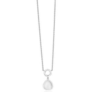 👉 Parelmoer zilver karabijnslot active glanzend vrouwen Zinzi ZIC1872 Ketting met 42-45 cm