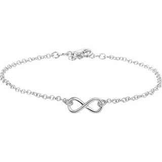 👉 Enkel band zilver gerhodineerd vrouwen active zilverkleurig TFT Enkelbandje Infinity 2,1 Mm 24 + 2 Cm 8718834570287